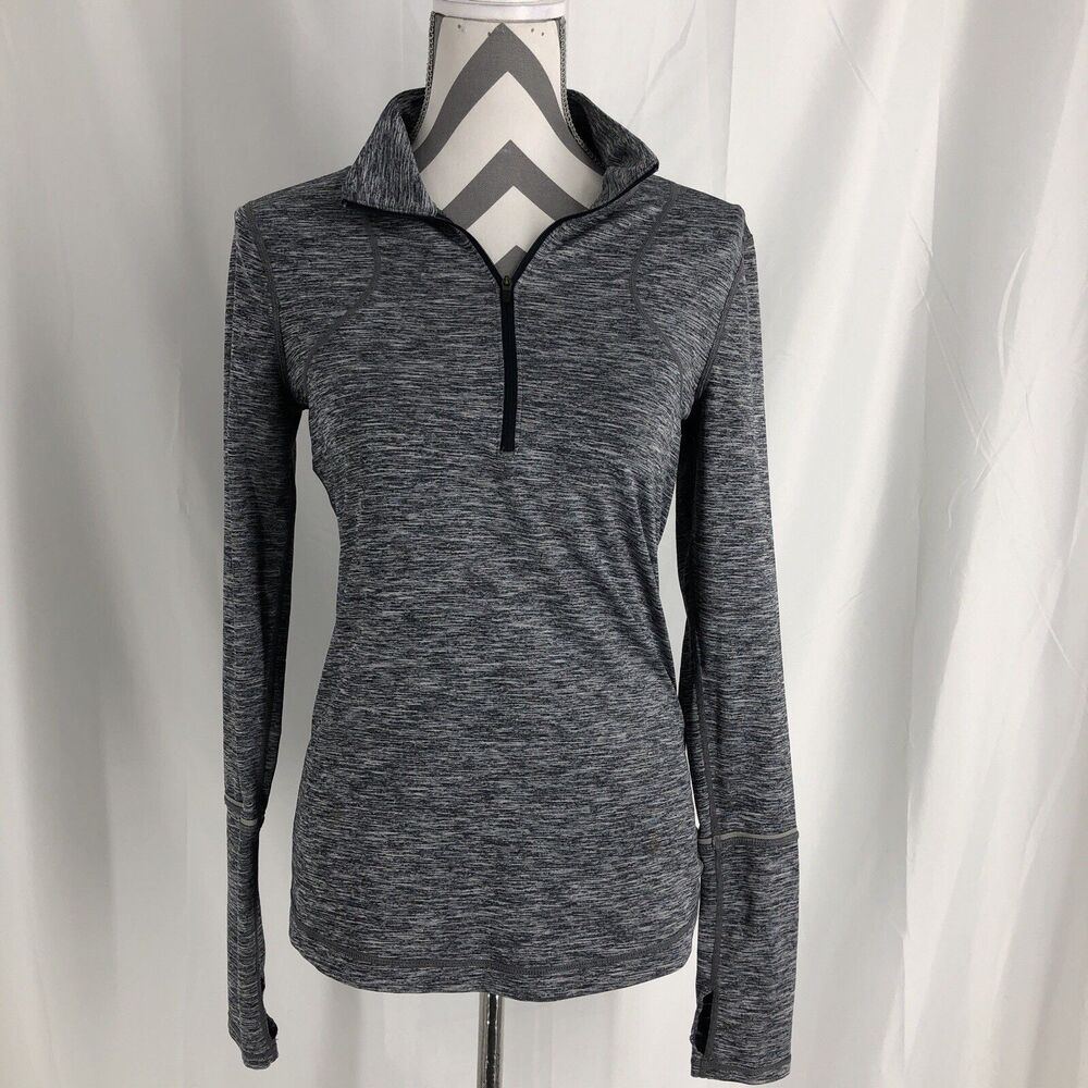 Z by Zella sz S athletic Top pullover 1/4 zip stretchy finger holes shirt